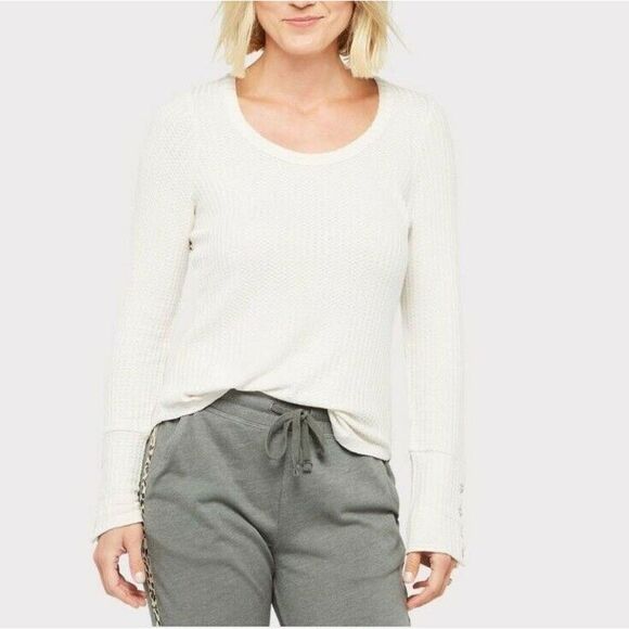 Chaser Long Sleeve Button Cuff Knit Thermal Tee - Picture 1 of 1